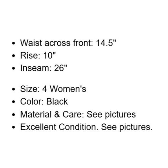 Theory Pants Womens 4 Black Sateen Stretch Cotton Zip Hem Straight Leg Ankle - Picture 4 of 13